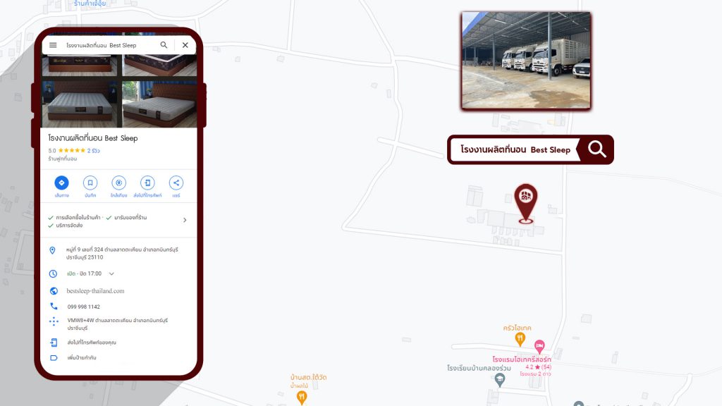 GOOGLE-MAP-BS โรงงานที่นอน Best Sleep